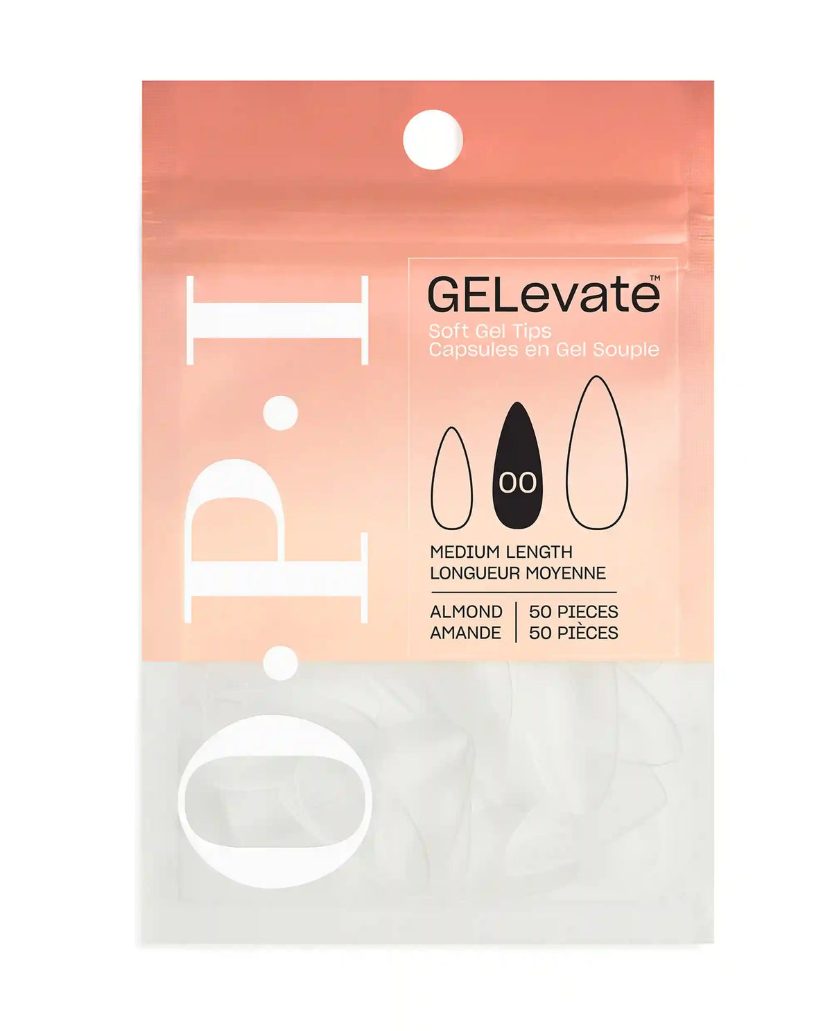 GELevate™ Soft Gel Tips Refill Pack - Almond Shape Medium Length